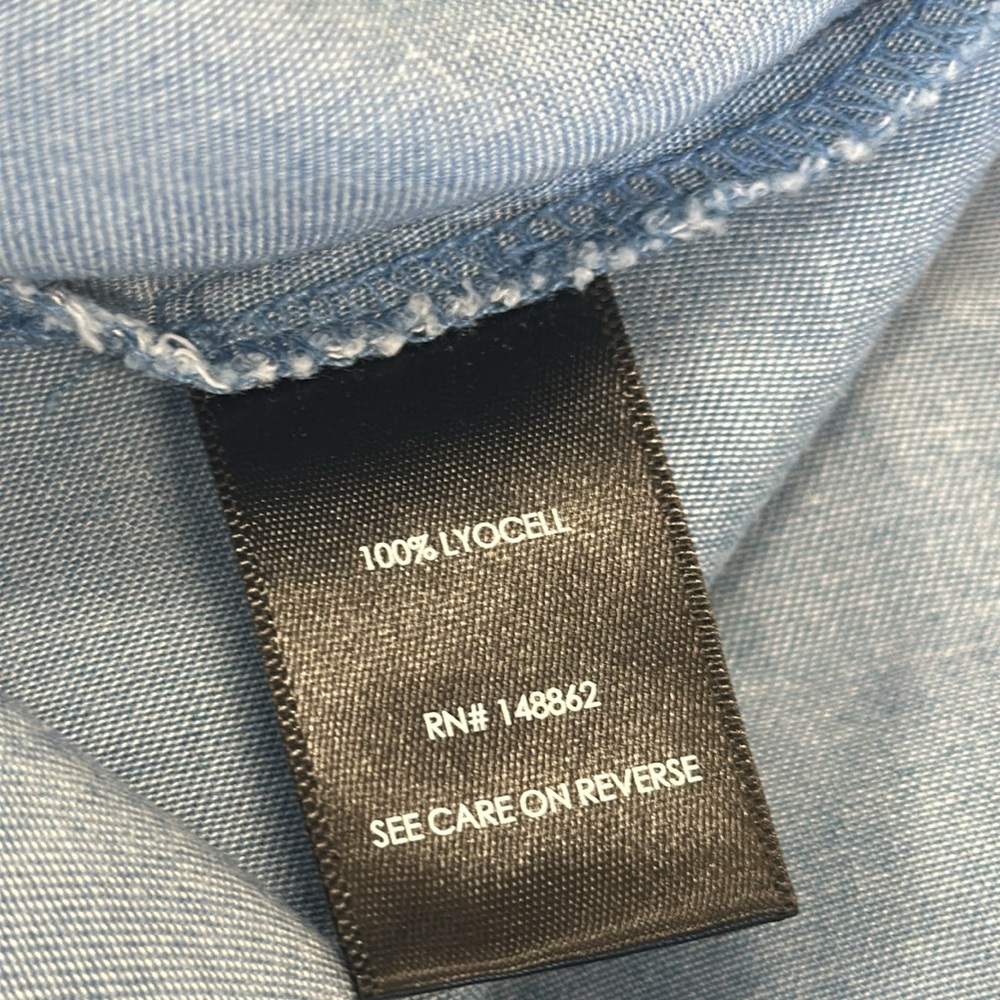 torrid Light Blue V-Neck Drawstring Shirt Dress - Picture 10 of 12